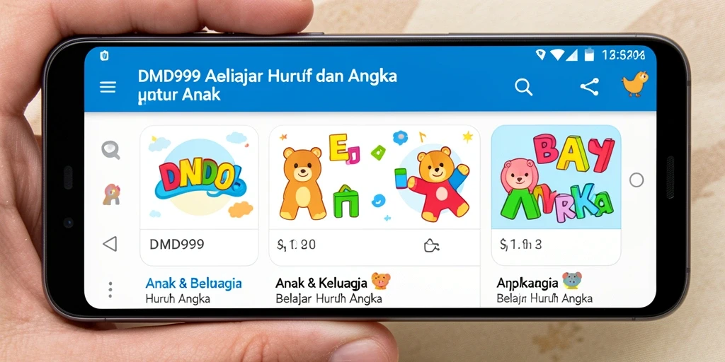 Tampilan antarmuka DMD999 yang menarik dan edukatif.