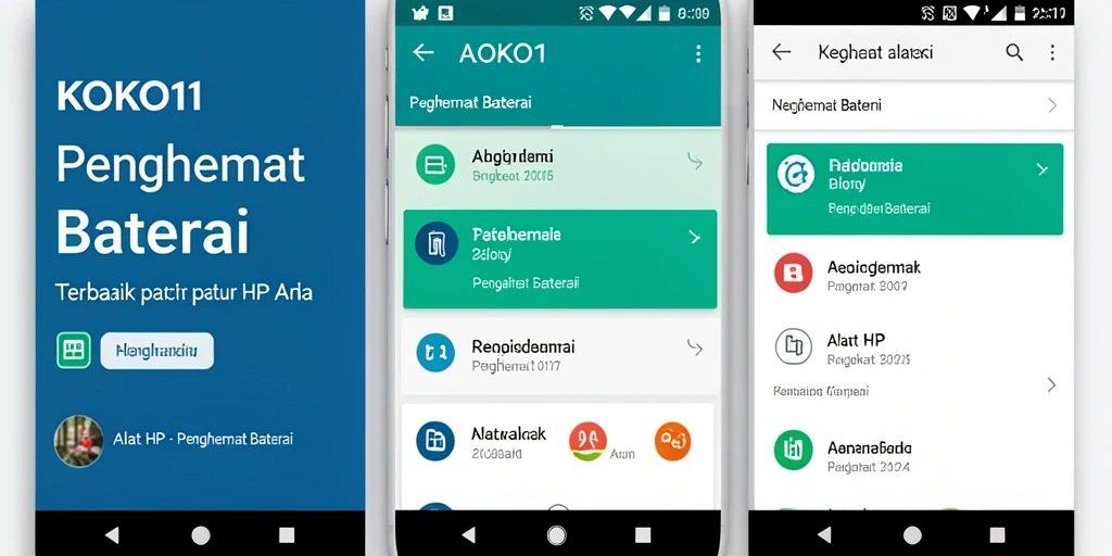 Antarmuka pengguna KOKO11 yang menarik dan fungsional untuk penghemat baterai.