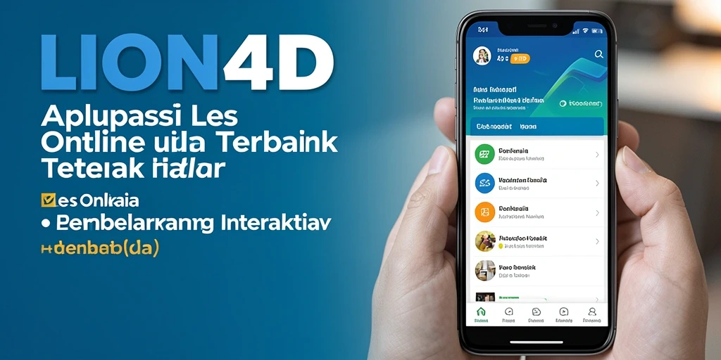 Antarmuka interaktif LION4D untuk belajar online.