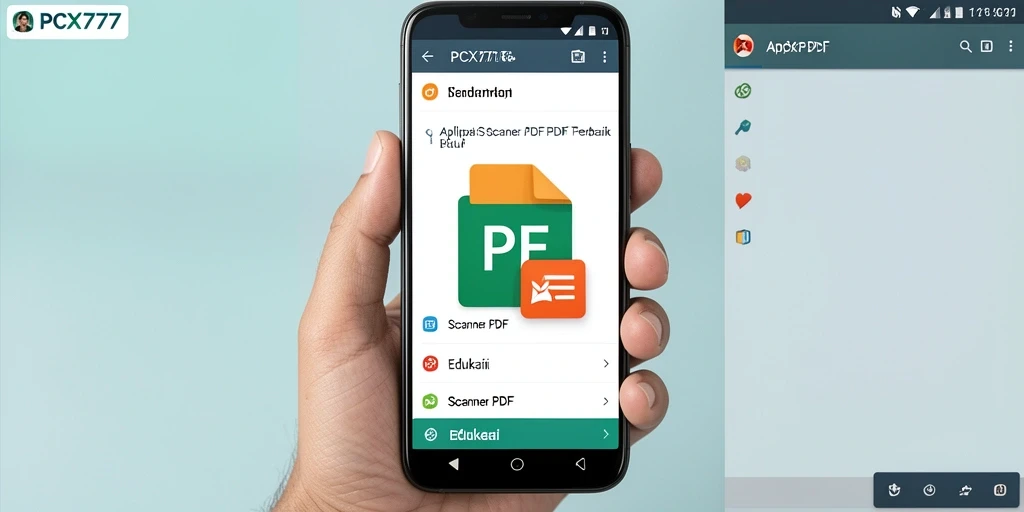 Antarmuka aplikasi PCX777 yang user-friendly dan efektif untuk pemindaian PDF.