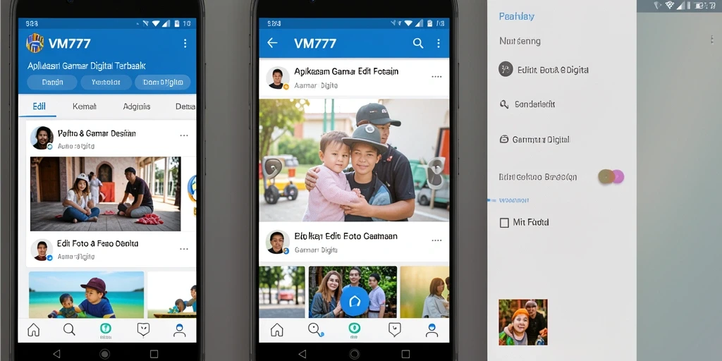 Tampilan antarmuka pengguna VM777 yang modern dan ramah.
