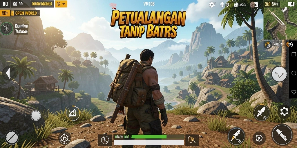Tampilan gameplay VW108 yang menakjubkan di dunia terbuka.